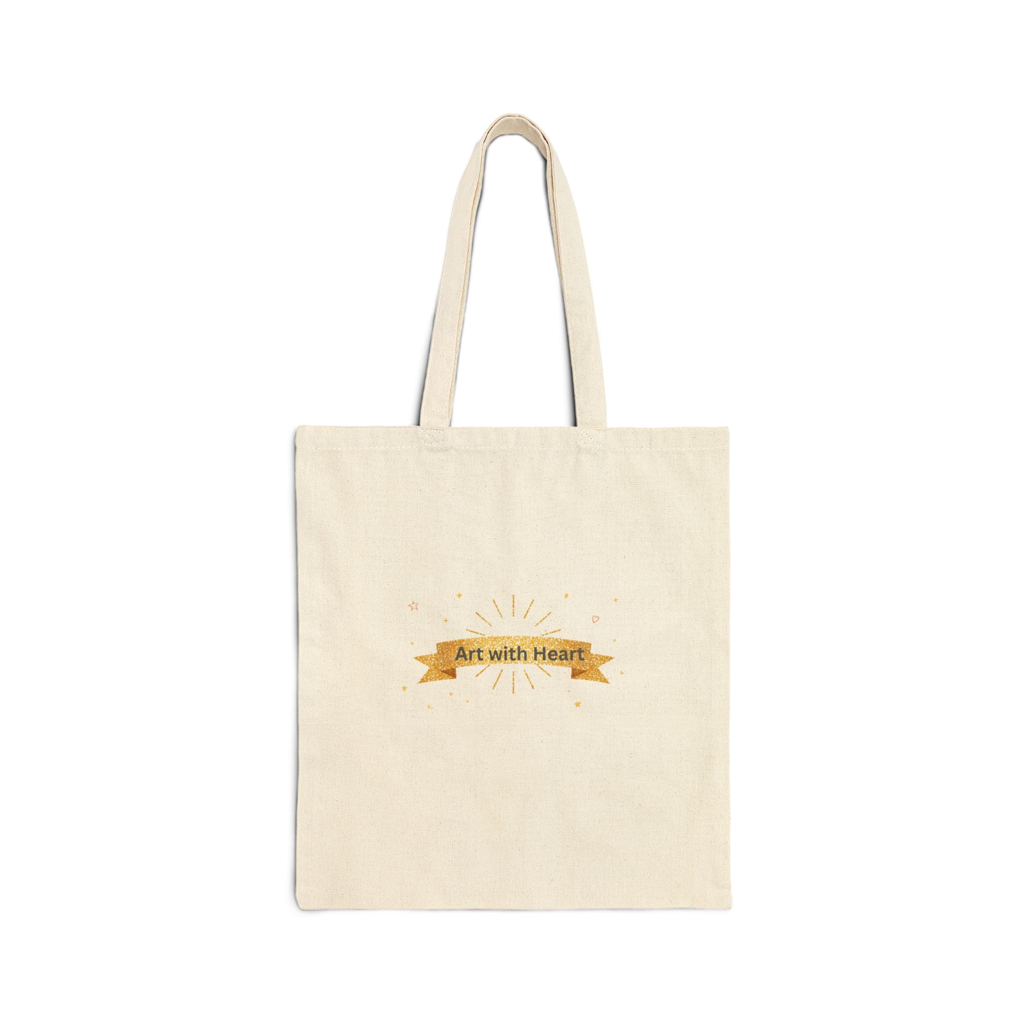 Cute Superhero Bear Tote Bag — 'Art with Heart' Cotton Canvas Shopper
