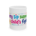 Awareness Mug — “Every Sip Supports a Child’s Fight” Colorful Charity Coffee Cup
