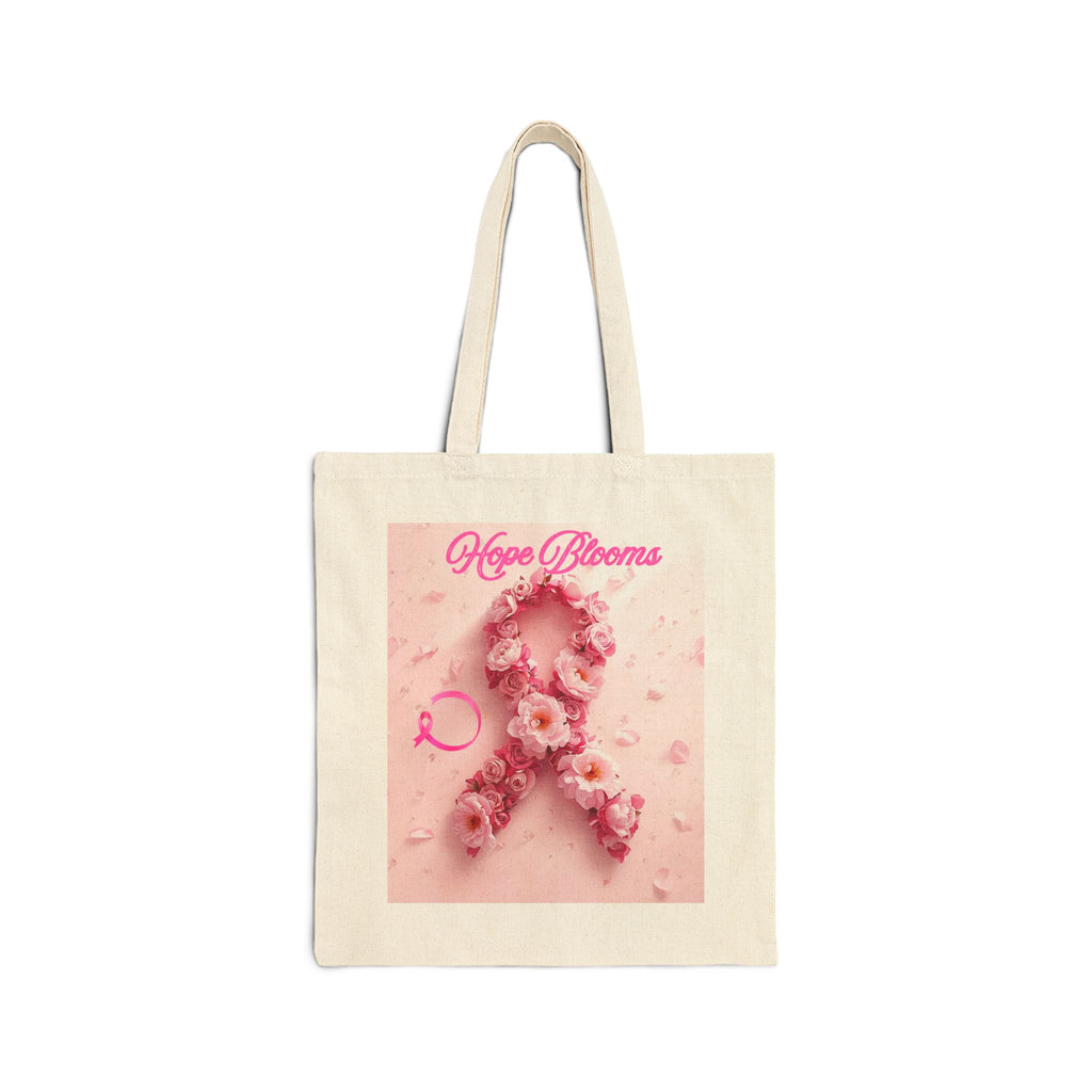 Hope Blooms Pink Ribbon Floral Tote