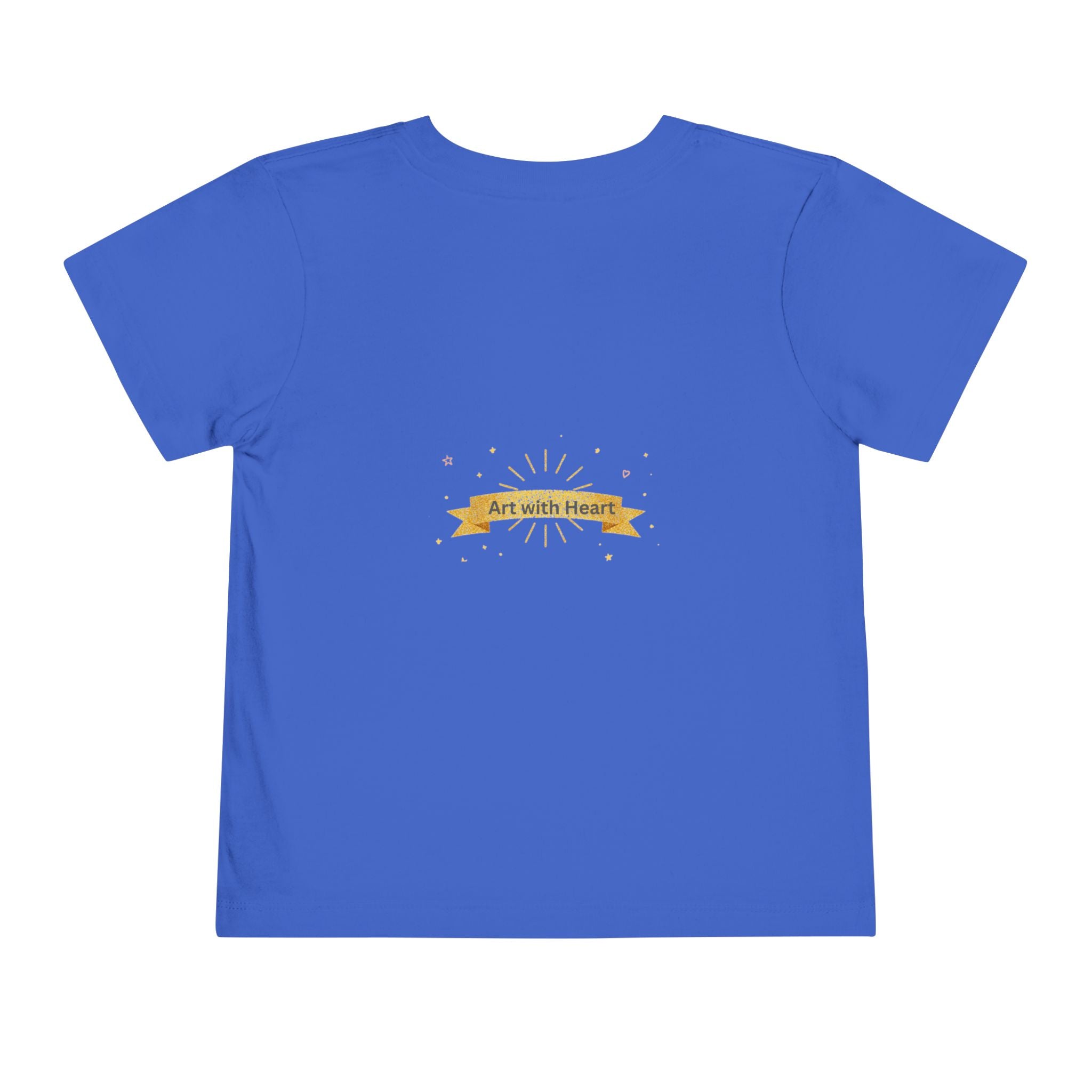 Toddler Tee — Cute Superhero Elephant with Star & Hearts