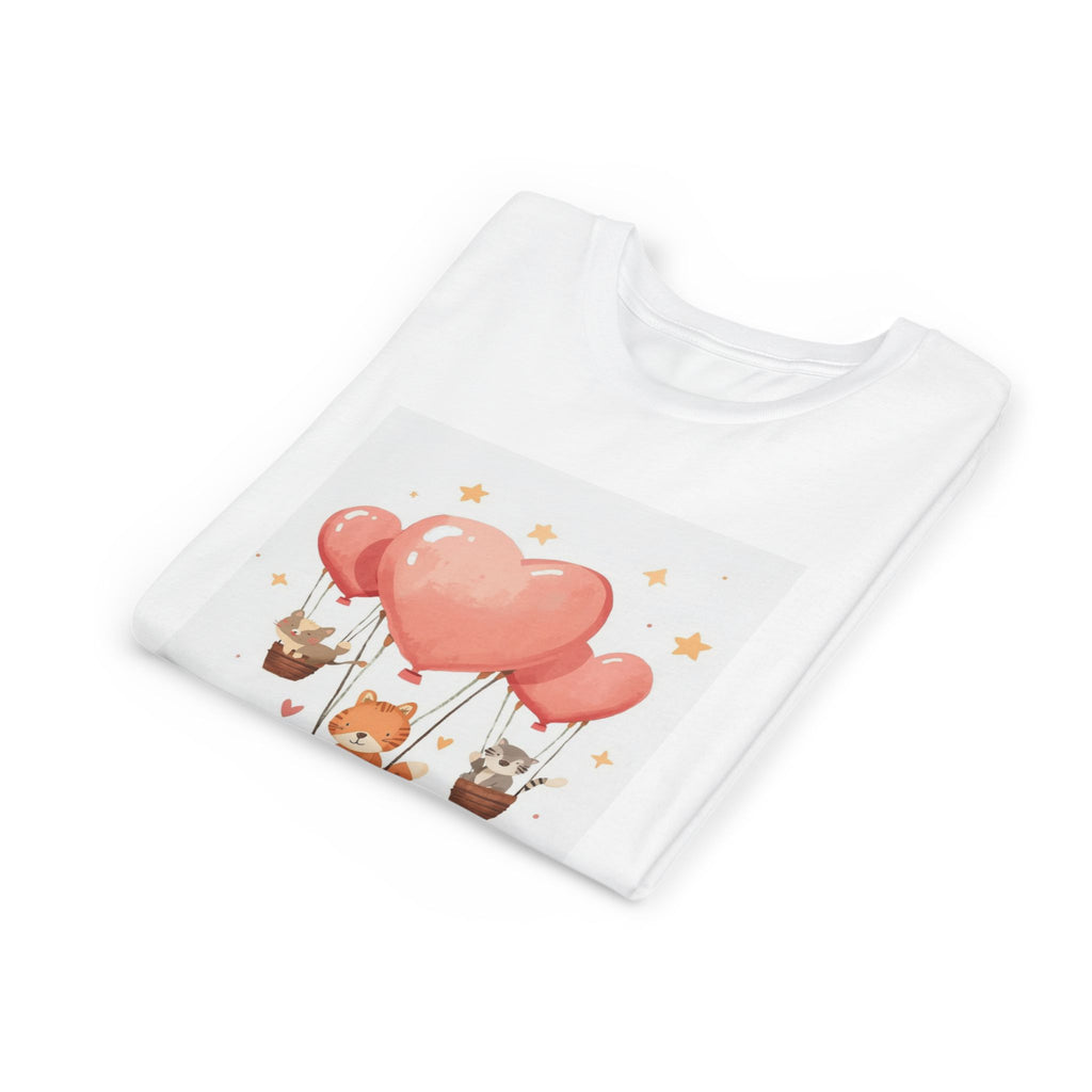 Youth Tee — Heart Balloon Adventure Hot Air Balloon Crew Graphic (Art with Heart)