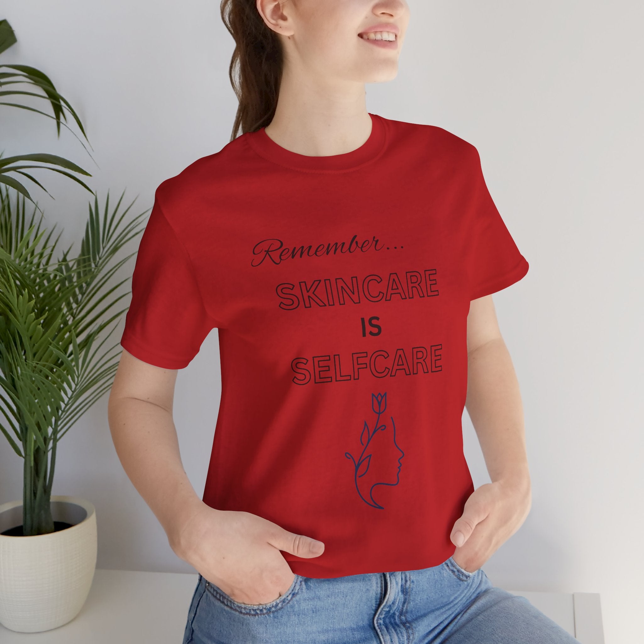 Skincare Is Selfcare Tee – Minimalist Wellness Graphic T-Shirt