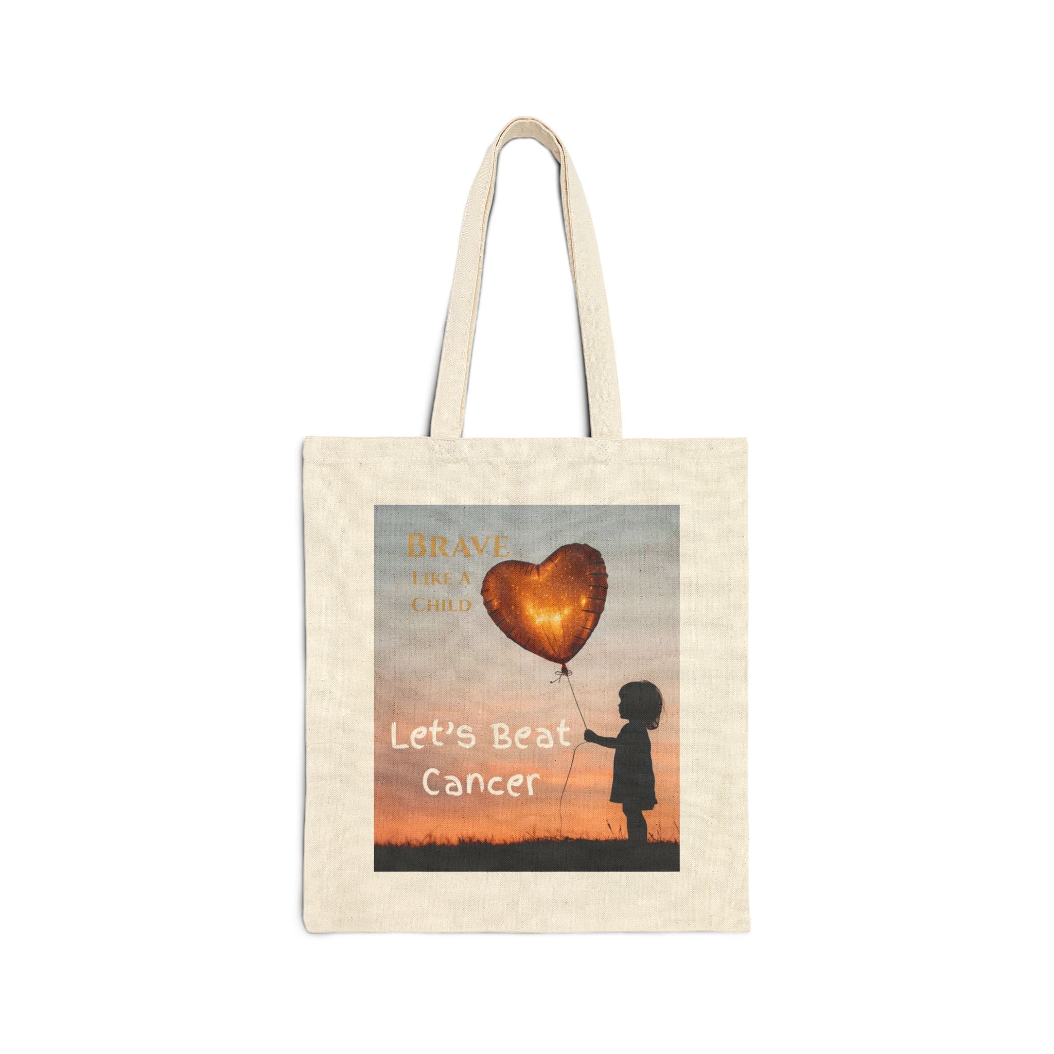 Tote Bag — Let’s Beat Cancer Heart Balloon Charity Tote