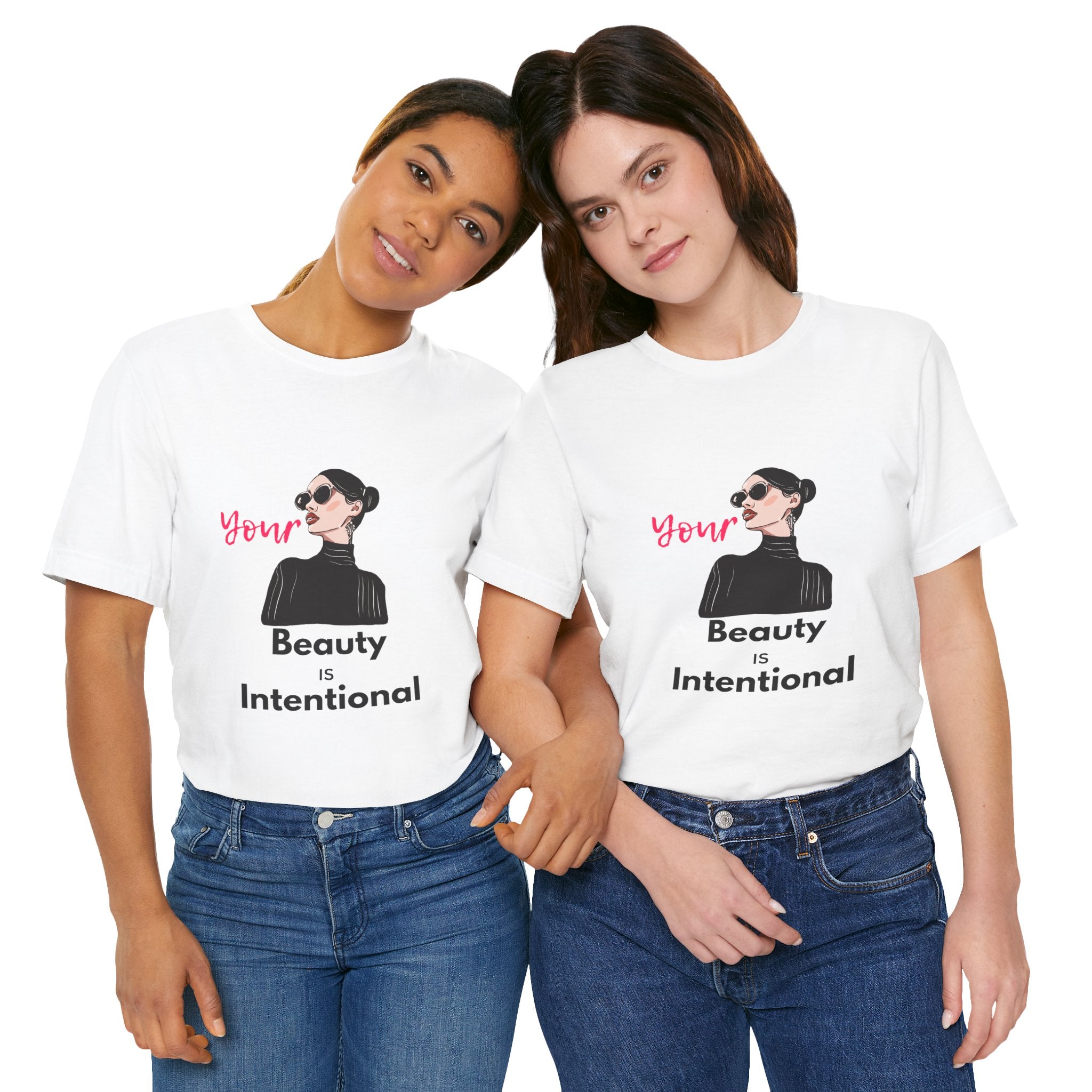 Your Beauty Is Intentional Woman's Jersey Short Sleeve Tee