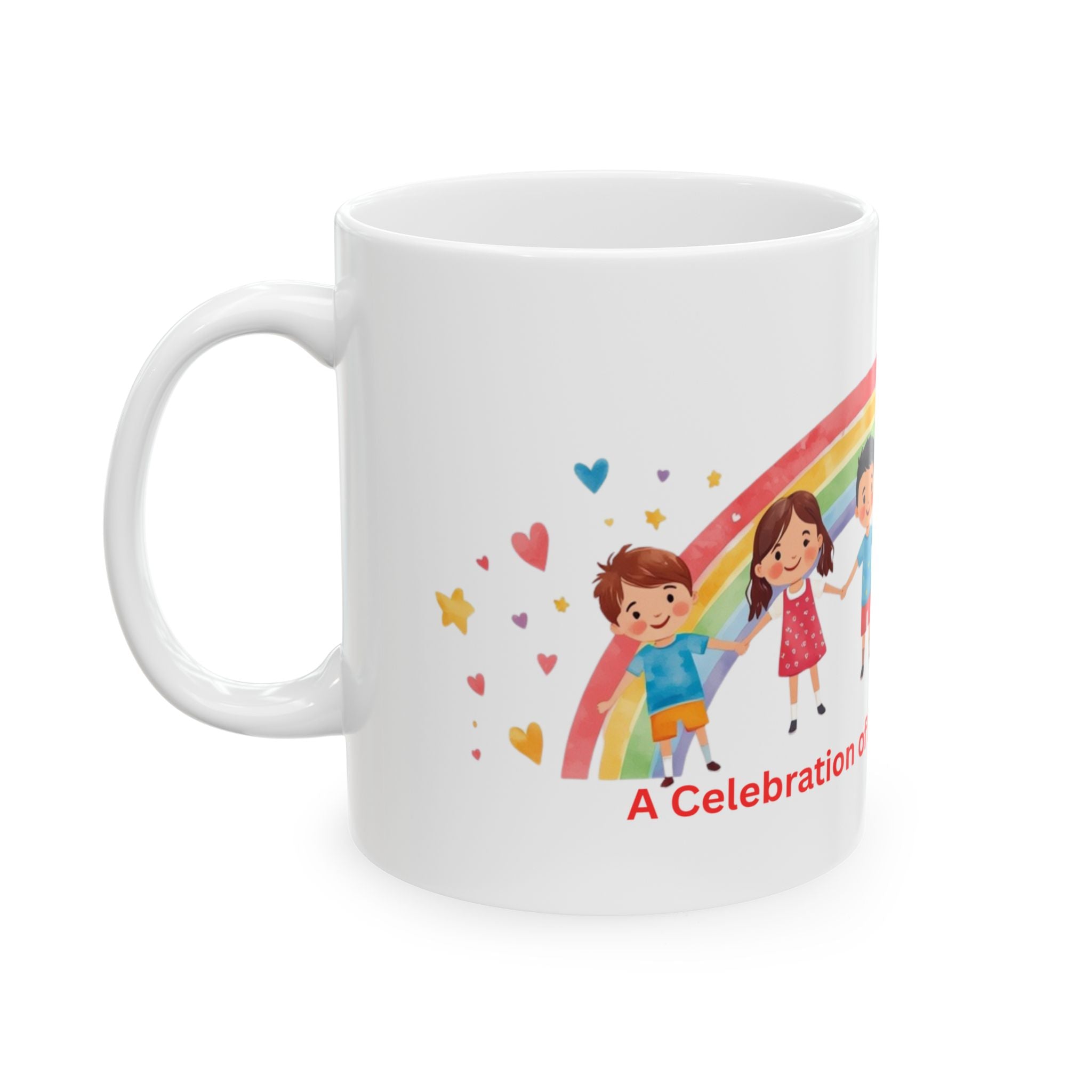 Survivor Celebration Kids Rainbow Ceramic Mug (11oz & 15oz)