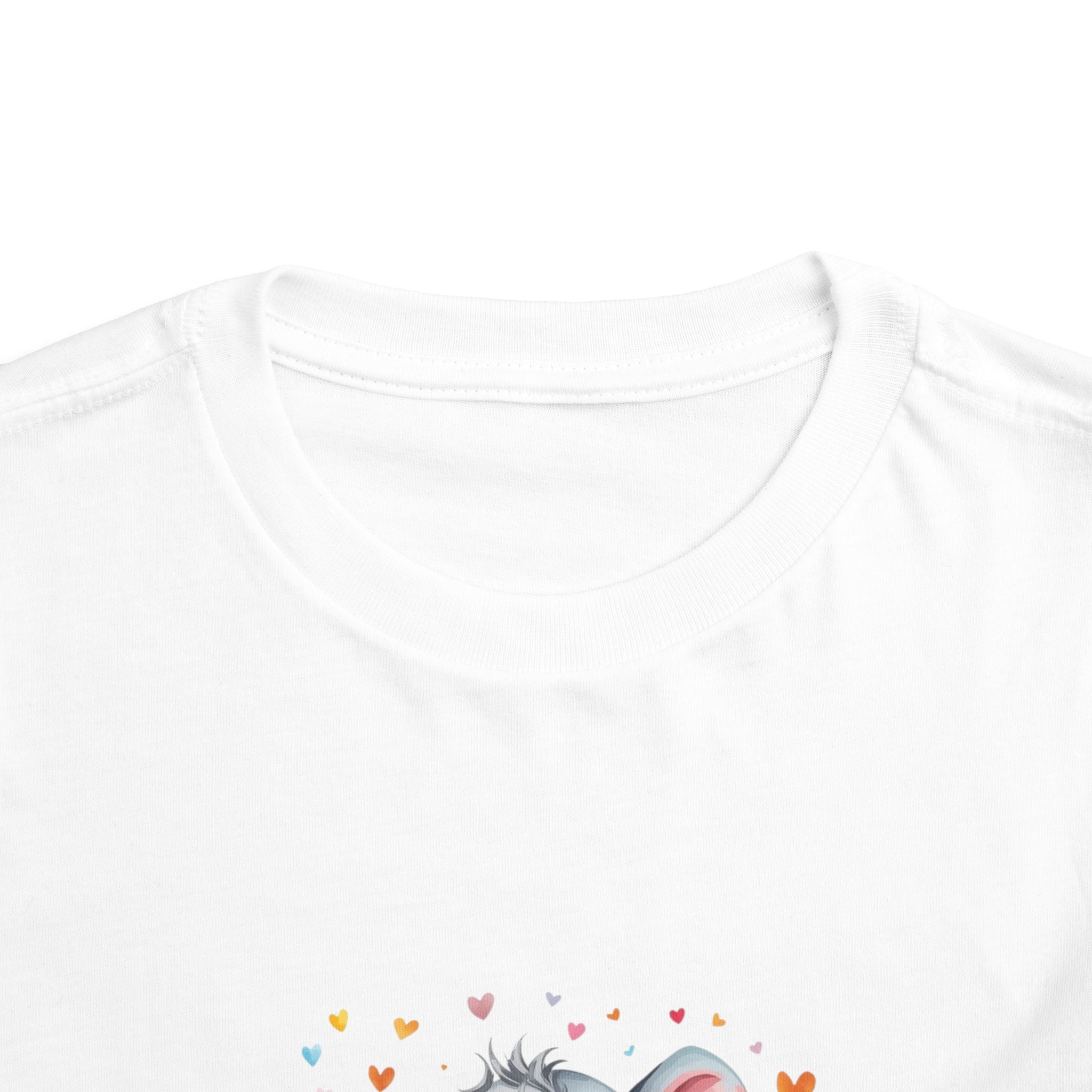 Toddler Tee — Cute Superhero Elephant with Star & Hearts