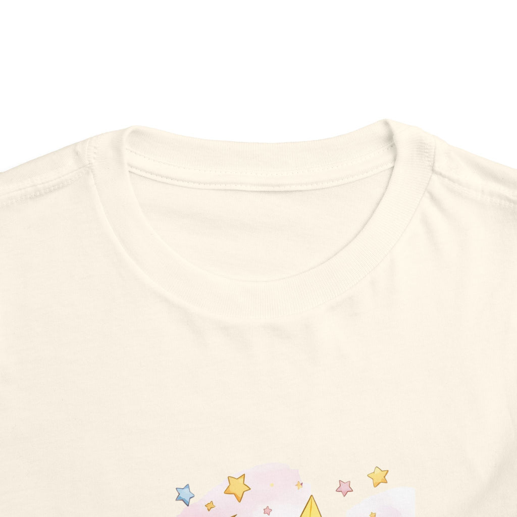 Wish Upon a Star Toddler Tee – Baby on Moon Starry Night Sleepy time Shirt