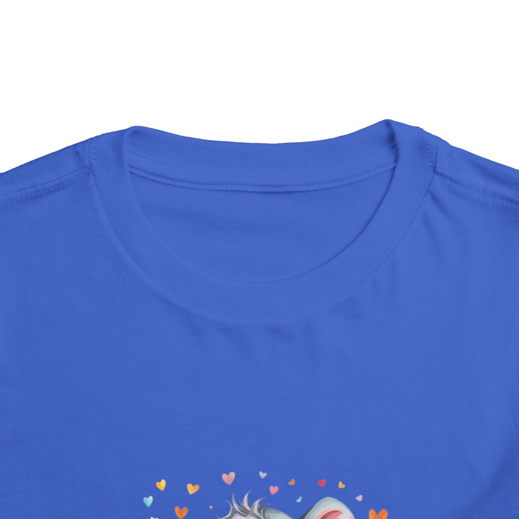 Toddler Tee — Cute Superhero Elephant with Star & Hearts
