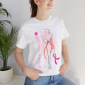 Breast Cancer Survivor T-Shirt — Pink Ribbon "Survivor" Tee (Personalized Back: "Diana's Light")