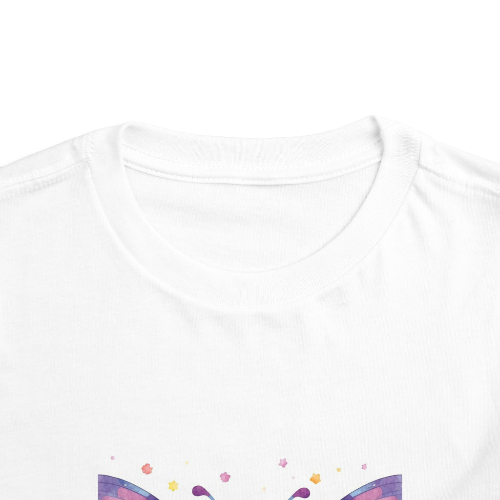 Toddler Tee — Rainbow Watercolor Butterfly Graphic