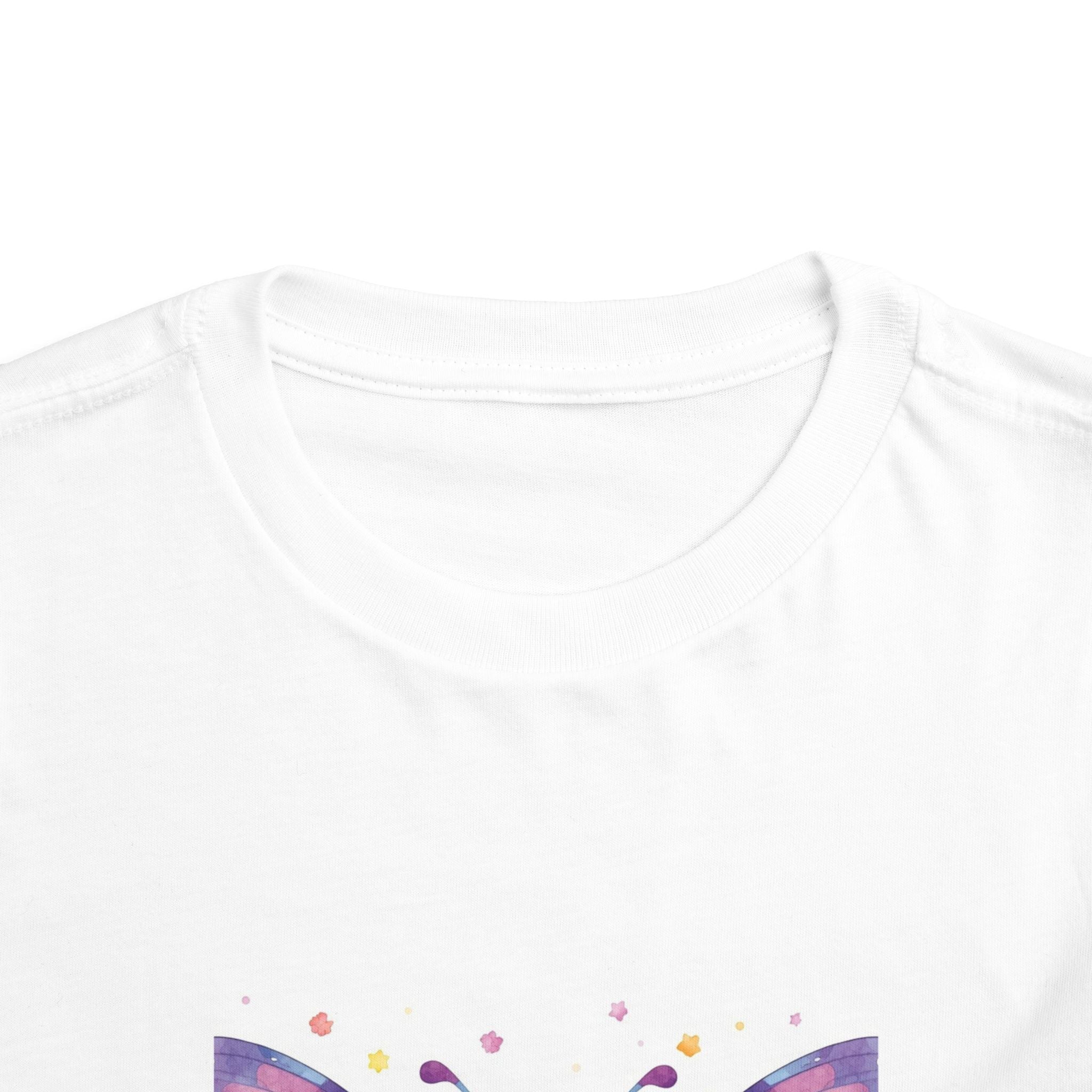 Toddler Tee — Rainbow Watercolor Butterfly Graphic
