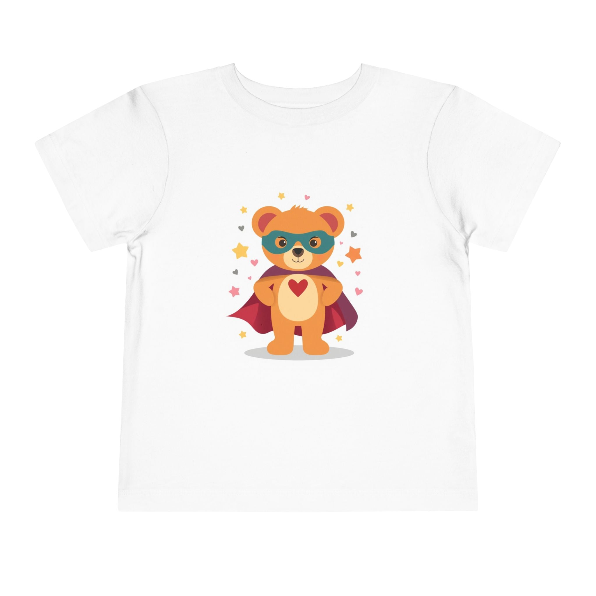 Superhero Teddy Toddler Tee - Cute Bear Cape Shirt
