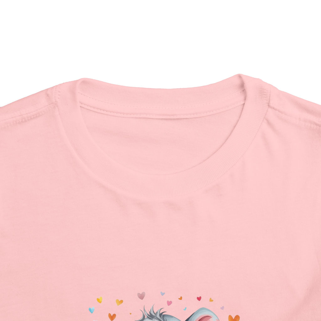 Toddler Tee — Cute Superhero Elephant with Star & Hearts
