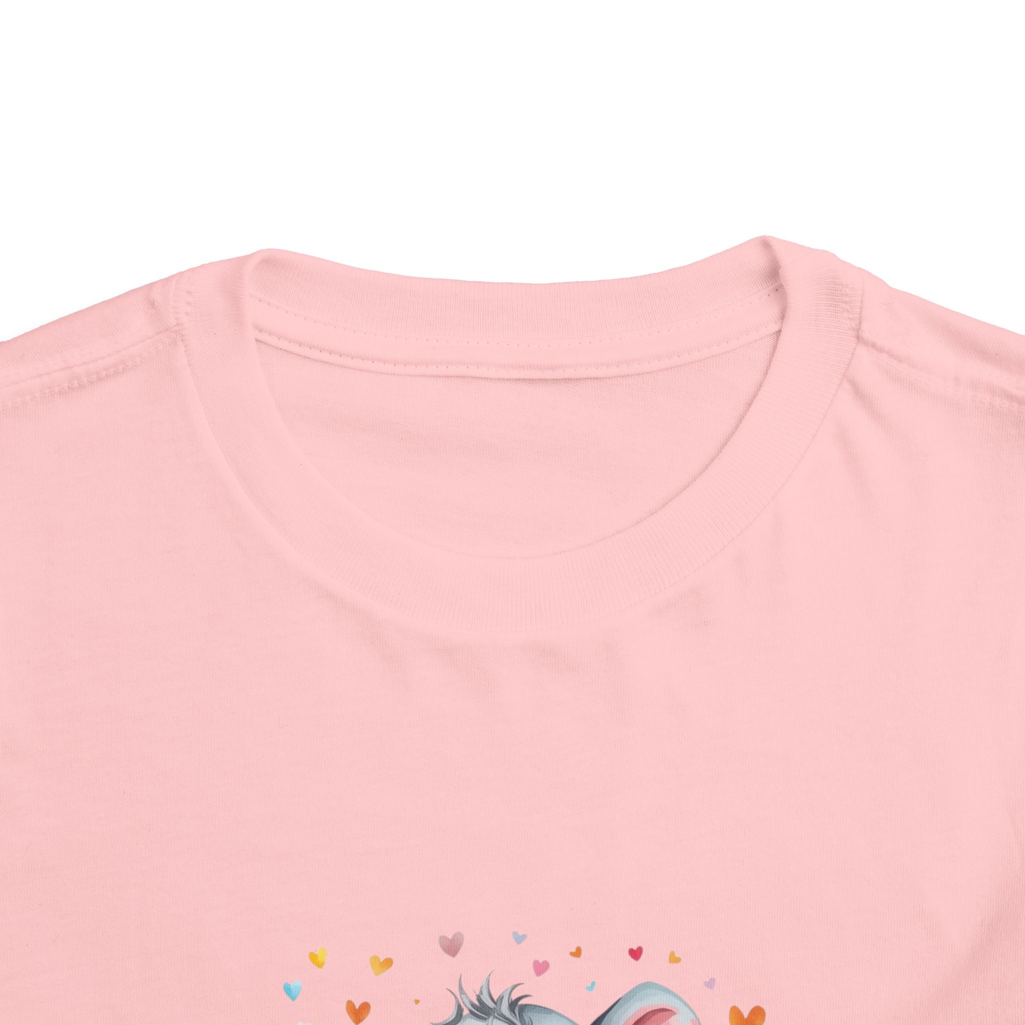 Toddler Tee — Cute Superhero Elephant with Star & Hearts