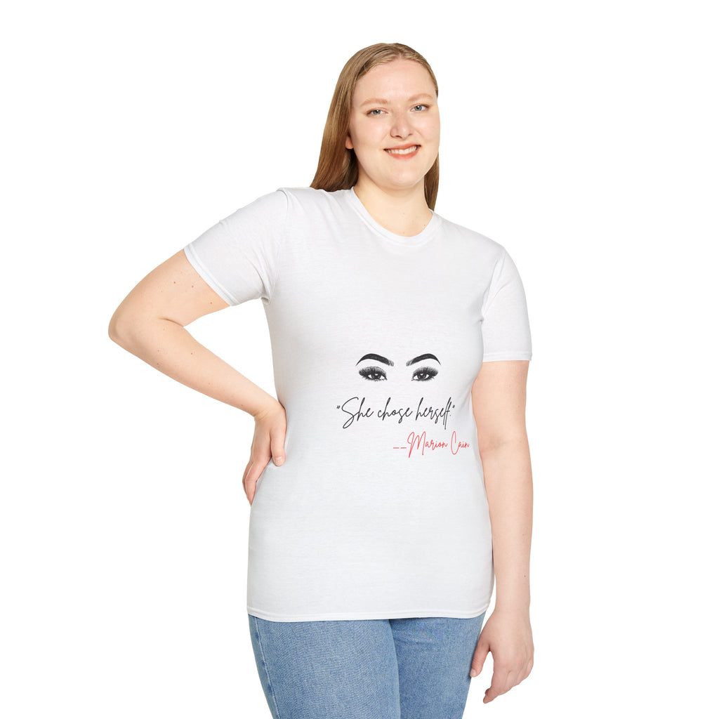 She Chose Herself Graphic Tee — Inspirational Feminine Quote T-Shirt