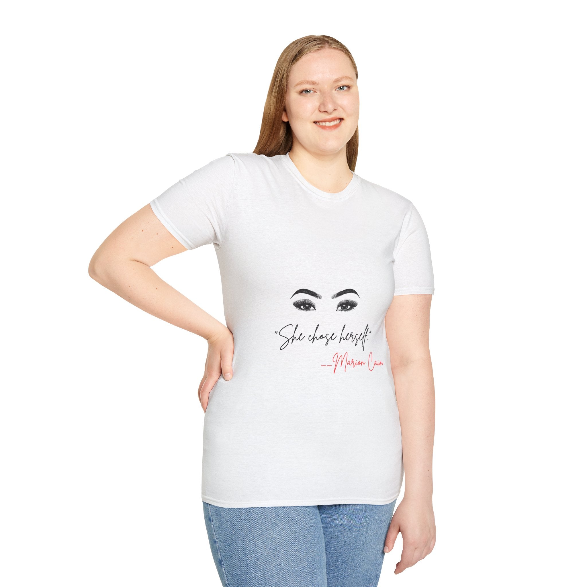 She Chose Herself Graphic Tee — Inspirational Feminine Quote T-Shirt