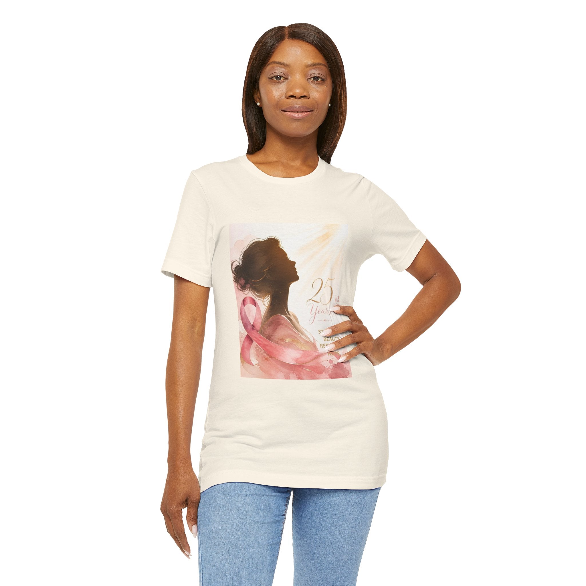 Breast Cancer Awareness 25th Anniversary Tee — "Diana's Light" Pink Ribbon Shirt