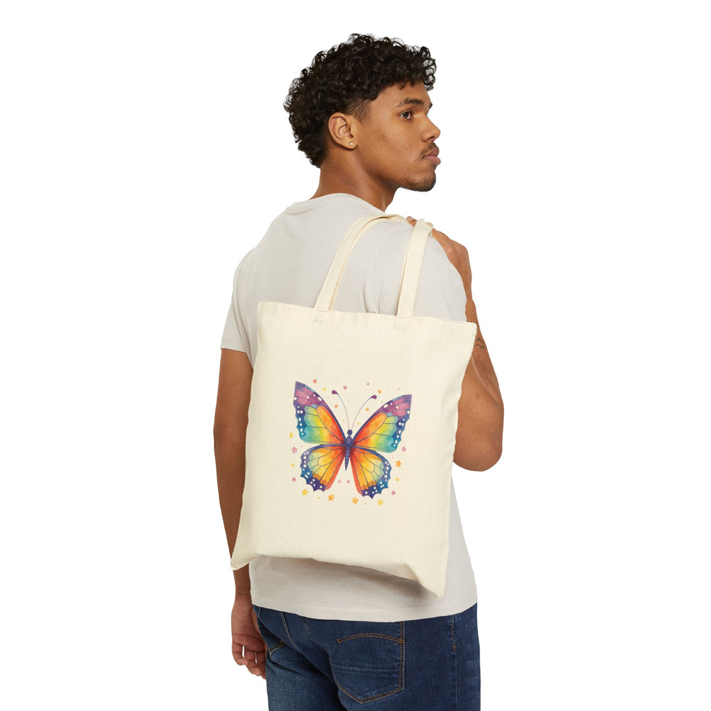 Butterfly Watercolor Tote Bag — Art with Heart Cotton Canvas Tote