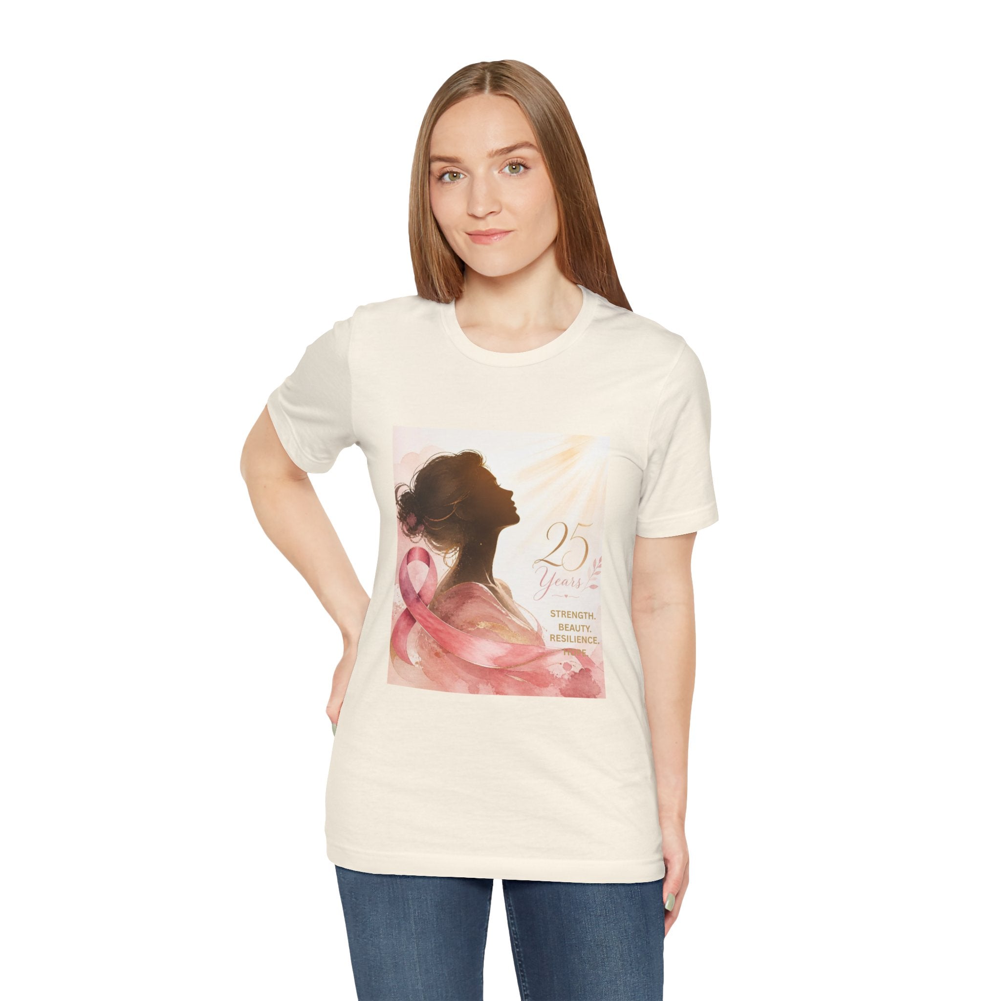 Breast Cancer Awareness 25th Anniversary Tee — "Diana's Light" Pink Ribbon Shirt