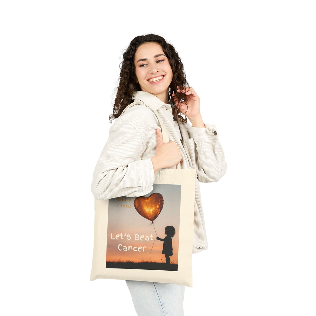 Tote Bag — Let’s Beat Cancer Heart Balloon Charity Tote