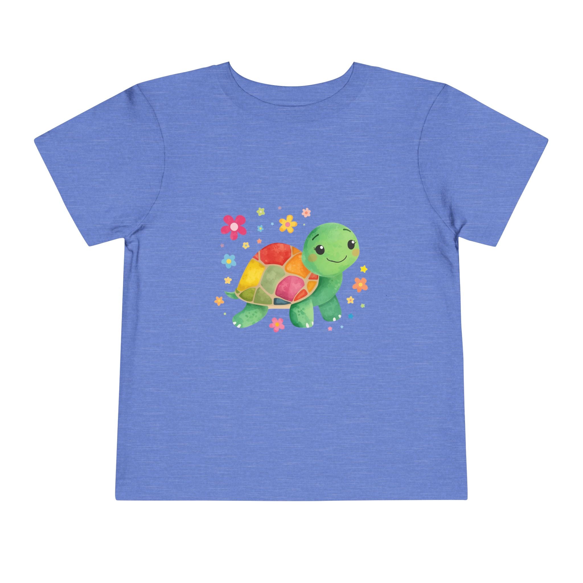Slow and Steady Wins Kids Turtle Tee — Colorful Watercolor Turtle Toddler Shirt