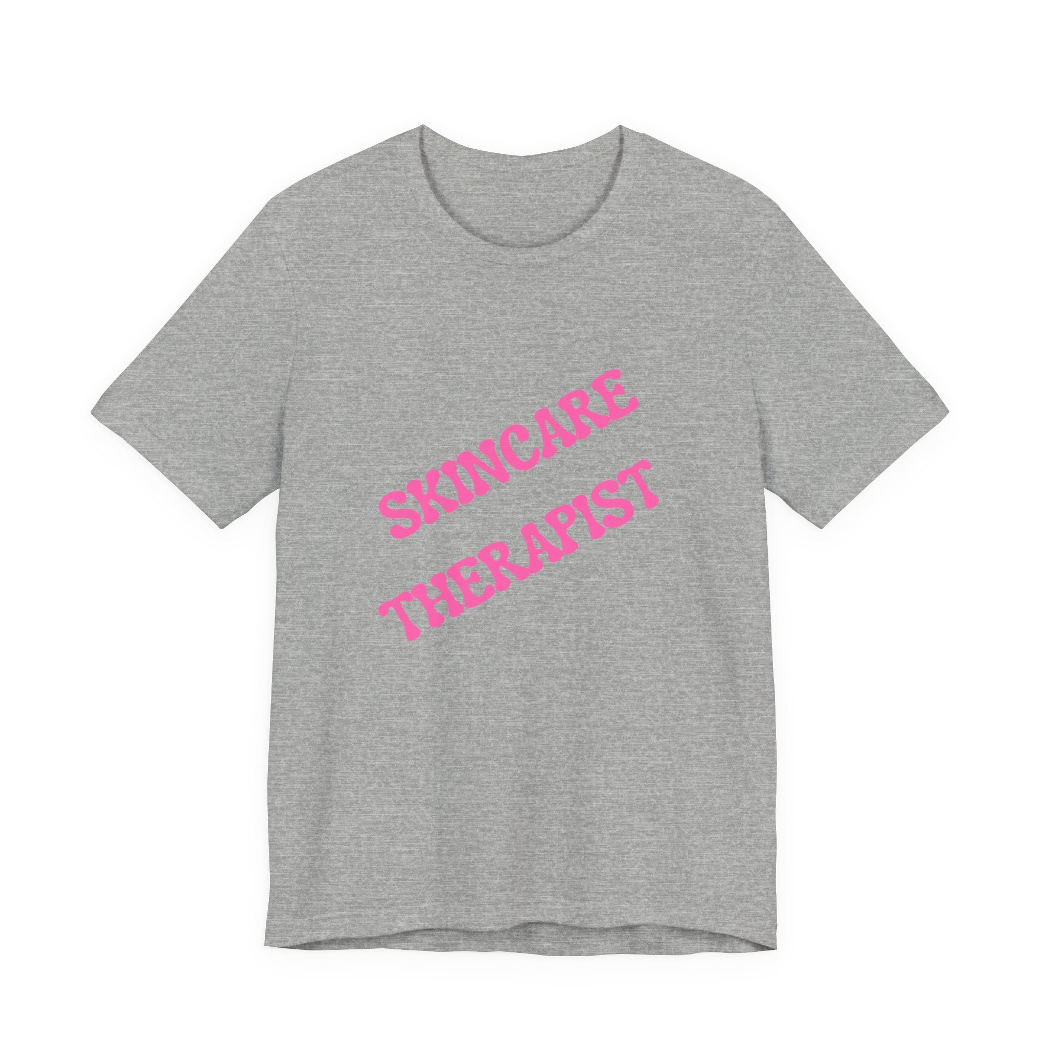 Skincare Therapist T-Shirt — Pink Script Beauty Aesthetic Tee
