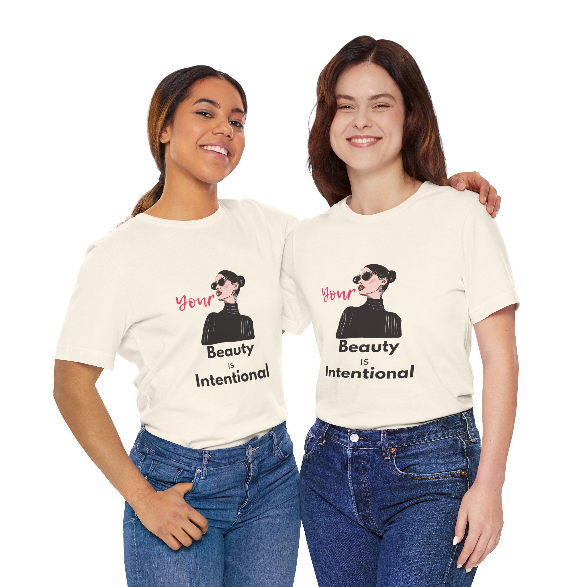 Your Beauty Is Intentional Woman's Jersey Short Sleeve Tee