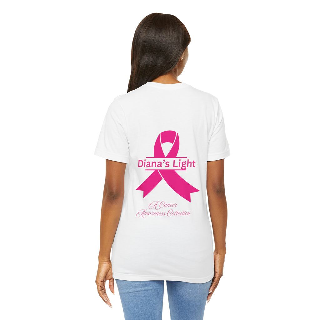 Breast Cancer Awareness Tee — "Diana's Light" Pink Ribbon Princess T-Shirt