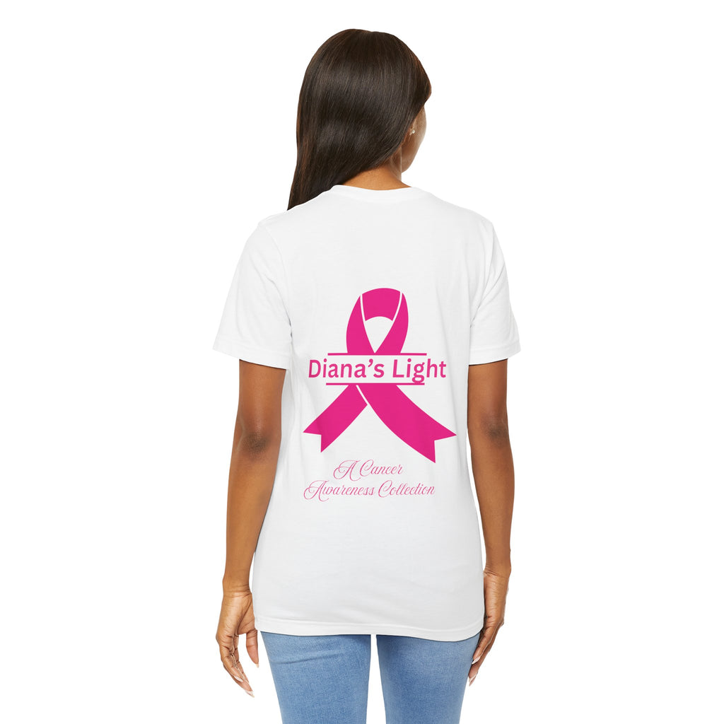 Breast Cancer Awareness Tee - "Strength Looks Like Her" with Pink Ribbon (Diana’s Light)