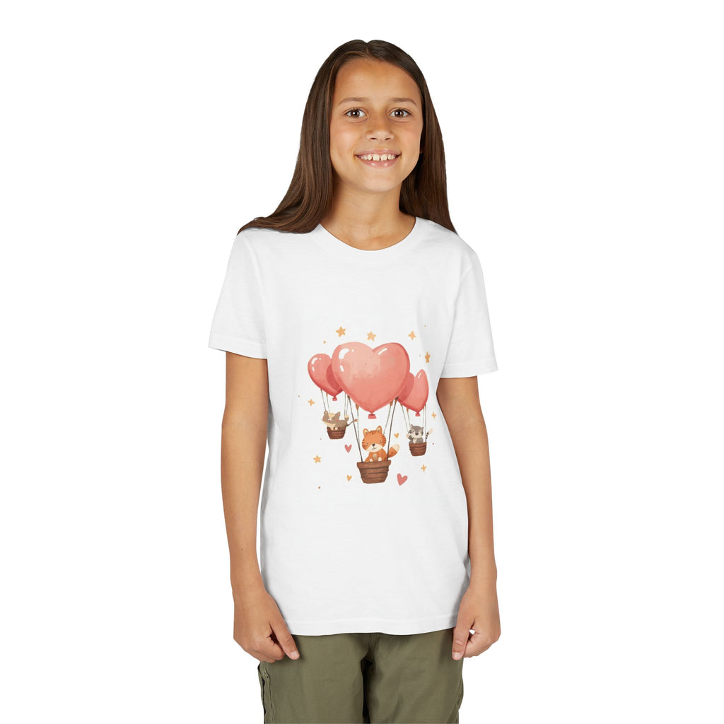Kids Heart Balloon Tee — Cute Hot Air Balloon Animal Design