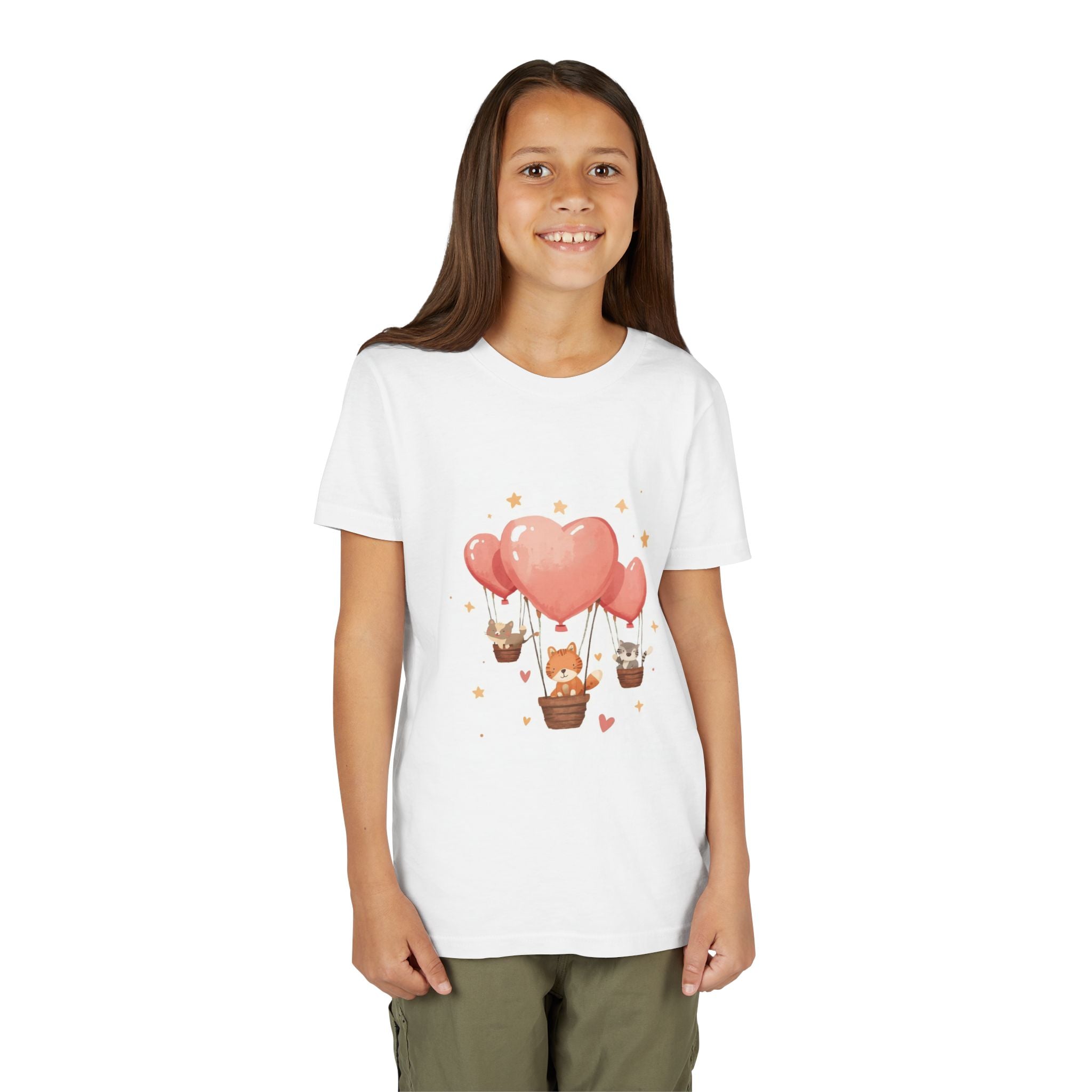 Kids Heart Balloon Tee — Cute Hot Air Balloon Animal Design