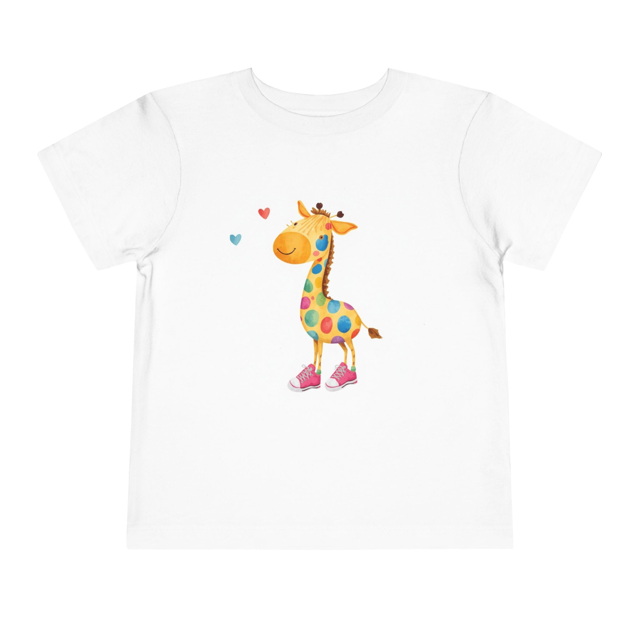 Cute Polka Dot Giraffe Toddler Tee — Colorful Baby Animal Shirt