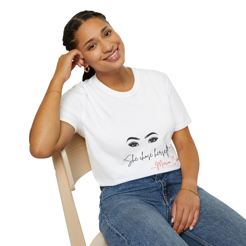She Chose Herself Graphic Tee — Inspirational Feminine Quote T-Shirt