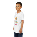 Kids Giraffe Tee — Colorful Polka Dot Giraffe Graphic Youth T-Shirt