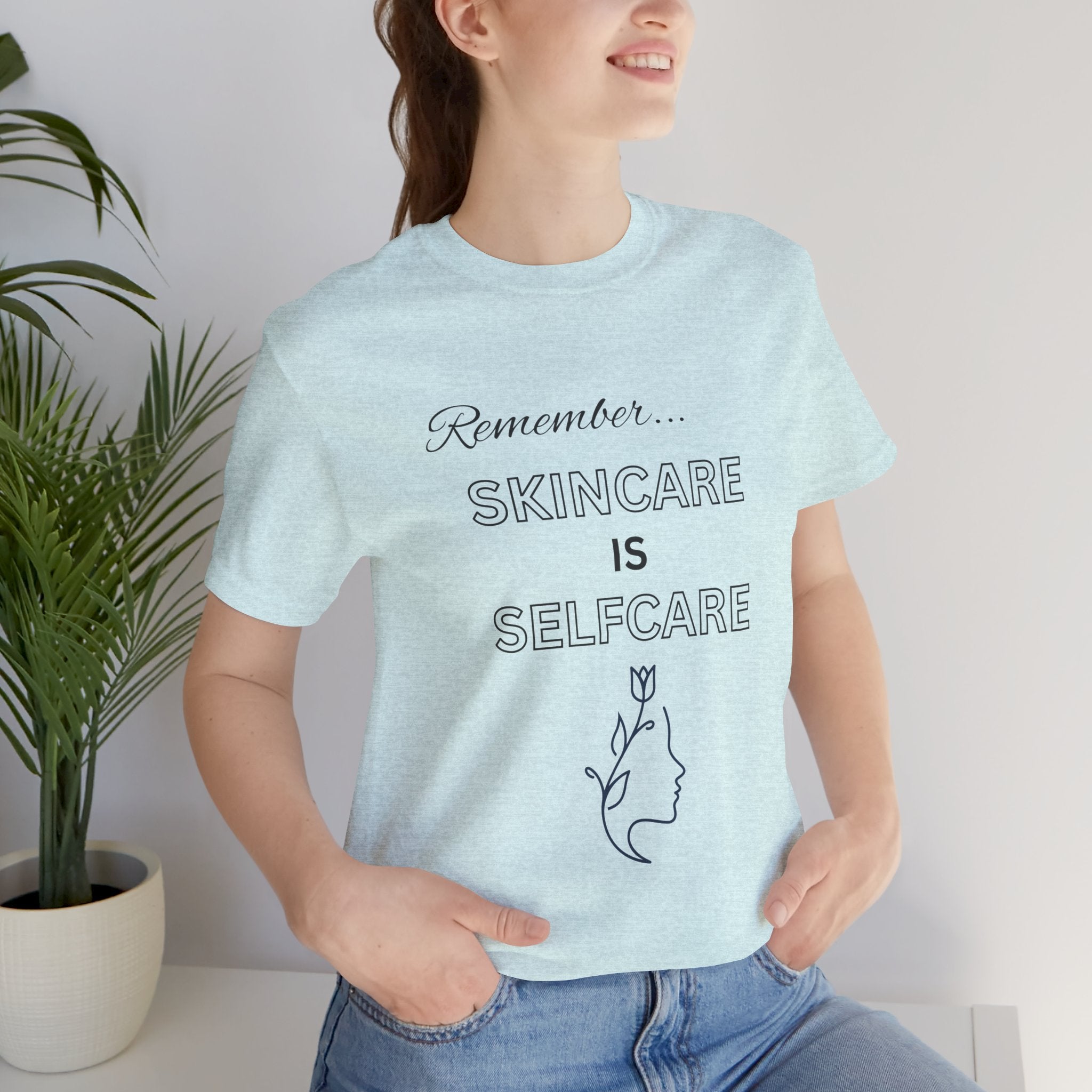 Skincare Is Selfcare Tee – Minimalist Wellness Graphic T-Shirt