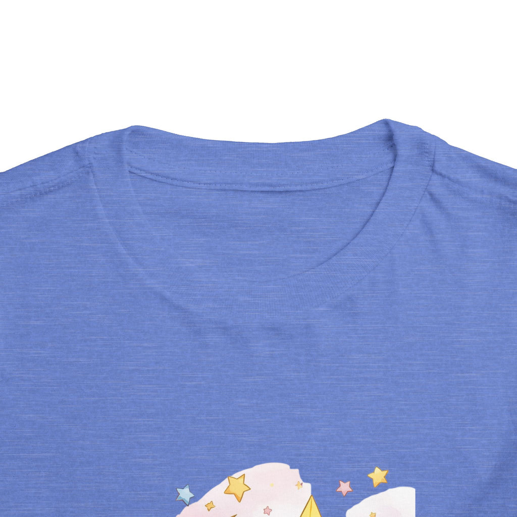 Wish Upon a Star Toddler Tee – Baby on Moon Starry Night Sleepy time Shirt