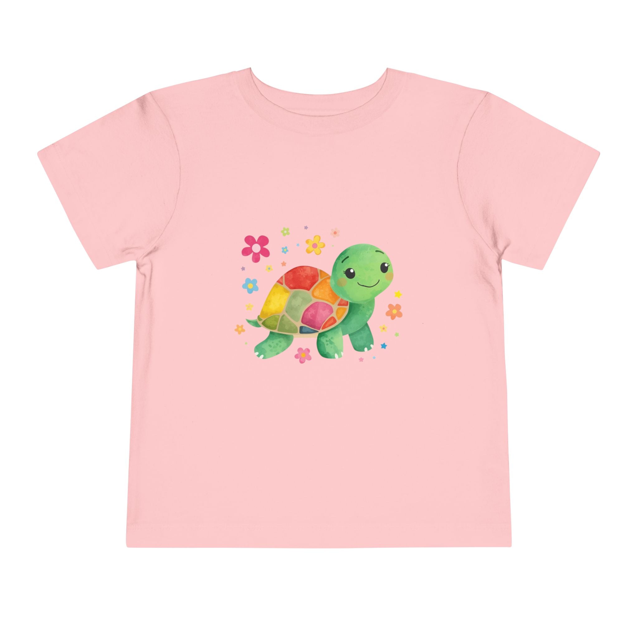Slow and Steady Wins Kids Turtle Tee — Colorful Watercolor Turtle Toddler Shirt