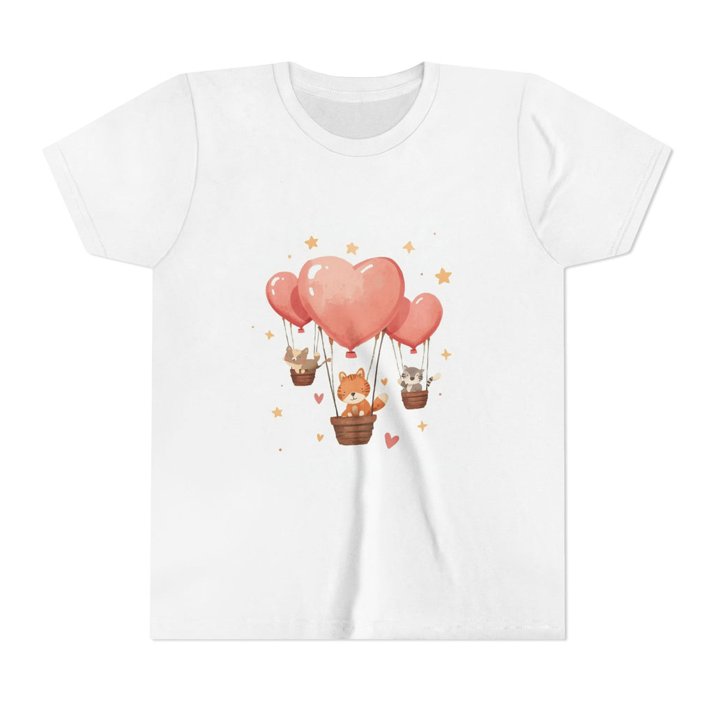 Youth Tee — Heart Balloon Adventure Hot Air Balloon Crew Graphic (Art with Heart)