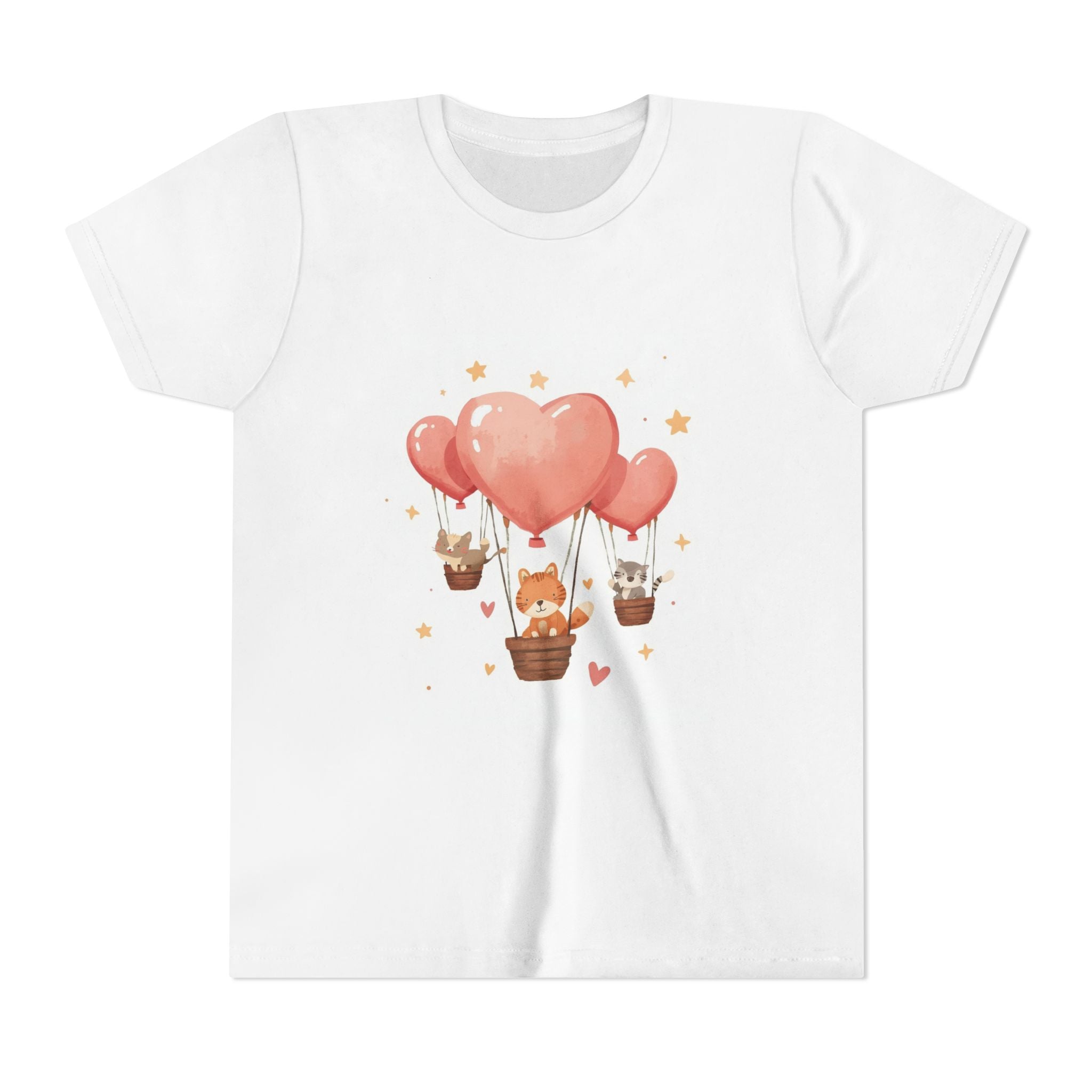 Youth Tee — Heart Balloon Adventure Hot Air Balloon Crew Graphic (Art with Heart)