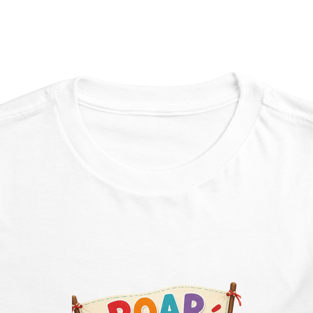 Toddler Tee — "Roar Means Brave" Dino Graphic Shirt for Kids