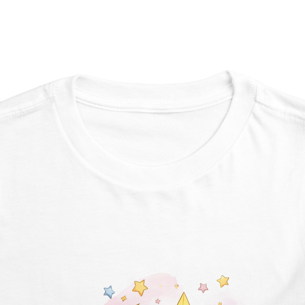 Wish Upon a Star Toddler Tee – Baby on Moon Starry Night Sleepy time Shirt