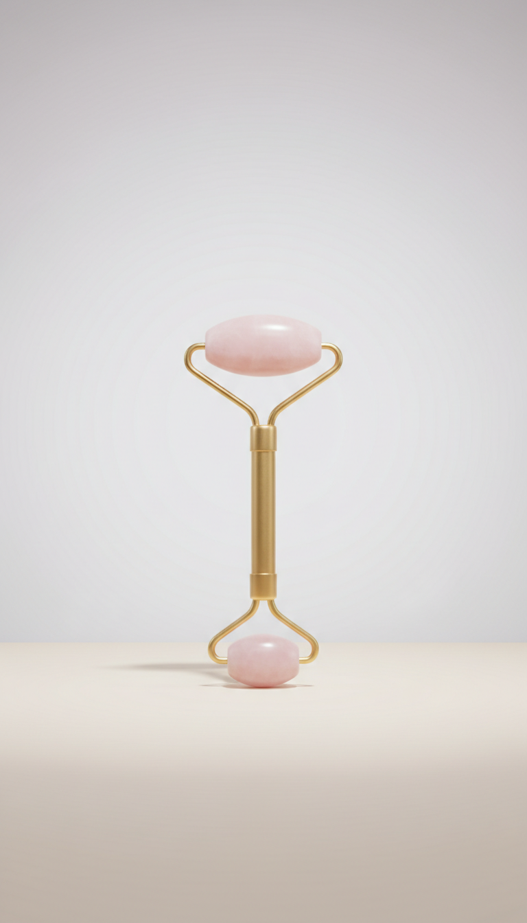 Gold Accented Face Roller for Lifting